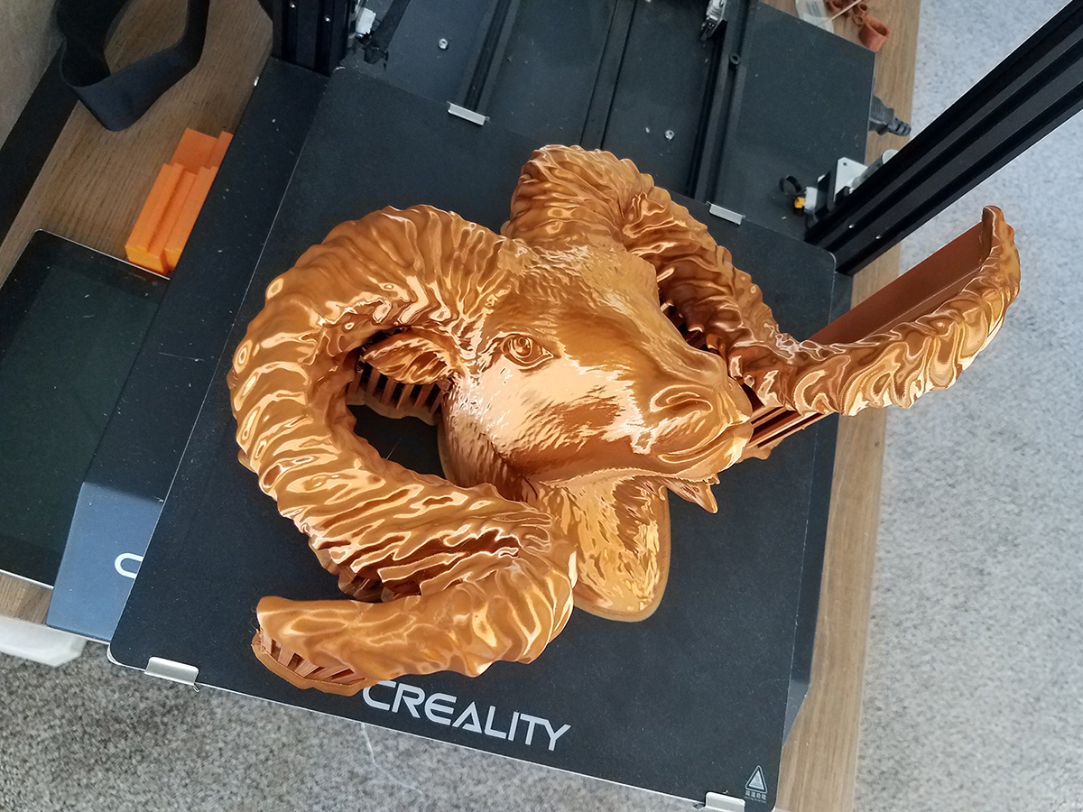 Ram Head. Wall Decoration. 3D Printing on demand.